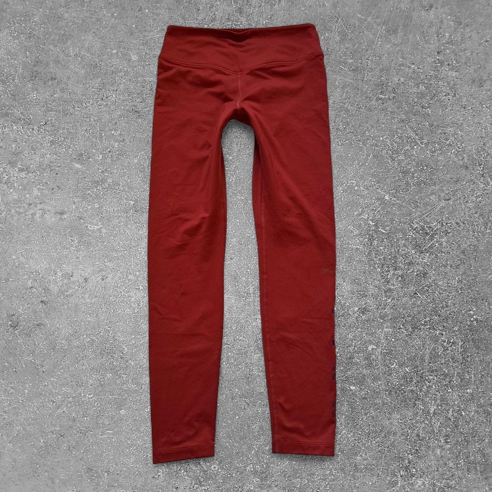Victorias Secret PINK Cozy Leggings Rust Orange Burgundy Logo Medium